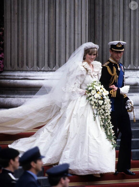 Charles et Diana lors de leur mariage en juillet 1981.