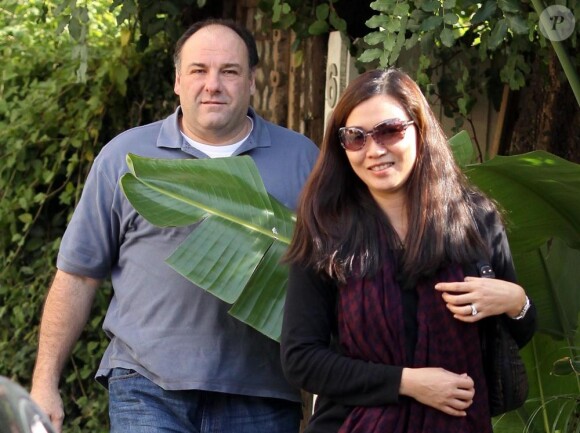 James Gandolfini et sa femme Deborah Lin à la recheche d'une nouvelle maison à Los Angeles le 3 décembre 2010