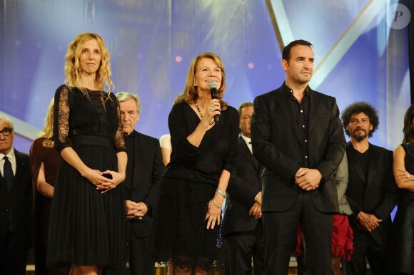 Sandrine Kiberlain, Nicole Garcia et Jean Dujardin lors de la soirée hommage au cinéma français lors de la dixième édition du Festival International du Film de Marrakech