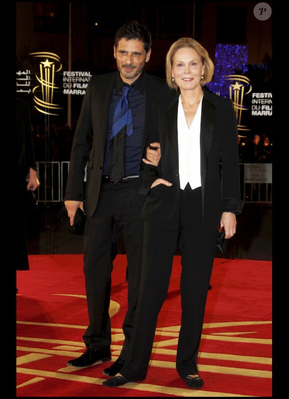 Pascal Elbé et Marthe Keller lors de la soirée en hommage au cinéma français lors du dixième Festival International du Film de Marrakech le 4 décembre 2010