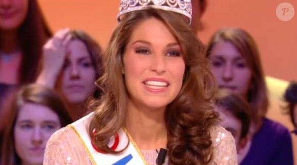 Miss France, invitée sur le plateau du Grand Journal de Canal +.