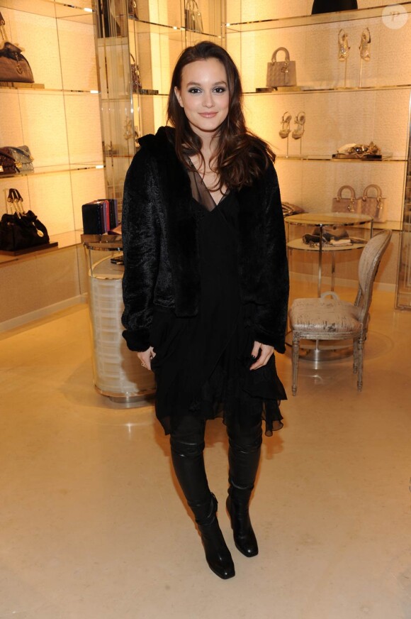 Leighton Meester lors de l'inauguration de la boutique Dior de New York sur la 57e rue