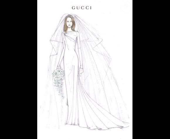Robe imaginée par Gucci pour le mariage de Kate Middleton et du prince William