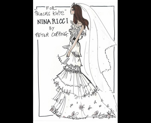 Robe imaginée par Nina Ricci pour le mariage de Kate Middleton et du prince William