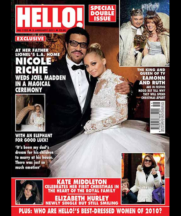 Nicole Richie et son papa Lionel Richie en couverture du magazine Hello