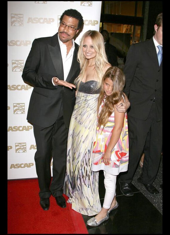 Nicole Richie et son père Lionel Richie et sa petite soeur Sophia 