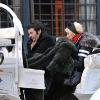 Christina Aguilera et Matt Rutler en balade à calèche dans Courchevel, le 17 décembre 2010