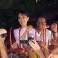 Aung San Suu Kyi lors de sa libération le 13 novembre 2010 