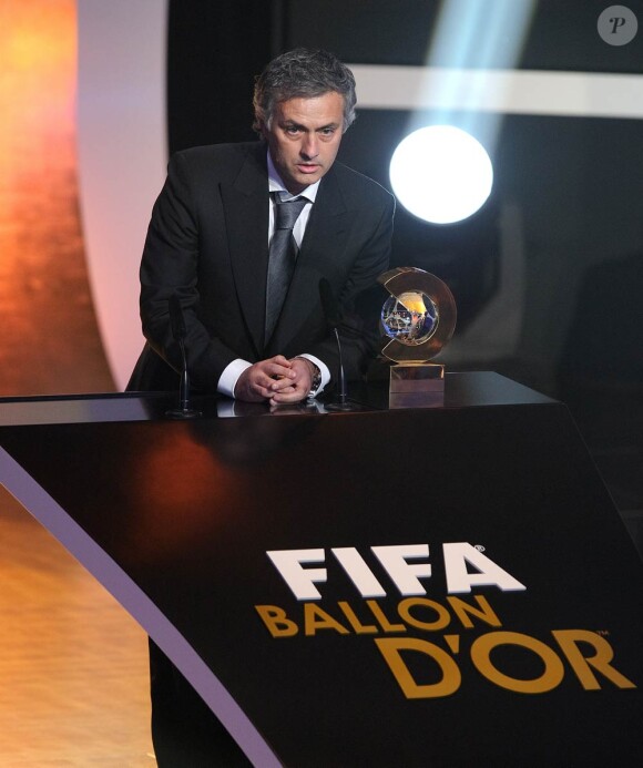 José Mourinho a décroché le Ballon d'or 2010 du meilleur entraîneur, le 10 janvier 2011 à Zürich.