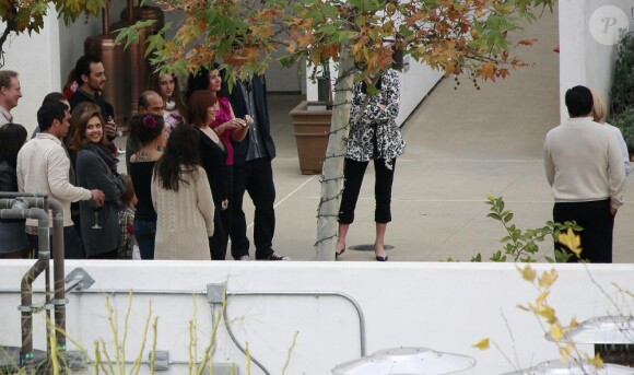 Jessica Alba, son mari Cash Warren en compagnie de leur fille Honor, assistent au renouvellement des voeux de mariage des parents de Jessica Alba, le 7 janvier 2011 à Los Angeles