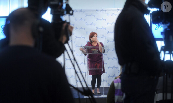 Carrie Fisher présente l'organisation Jenny Craig qui aide à maigrir et dont elle est la porte-parole le 12 janvier 2011 à New York