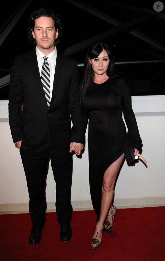 Shannen Doherty et Kurt Iswarienko lors de l'after party des Golden Globes Weinstein Company au Beverly Hilton hotel de Los Angeles le 16 janvier 2011
