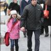 Michael Douglas va mieux. Il accompagne sa fille à l'école le 19 janvier.