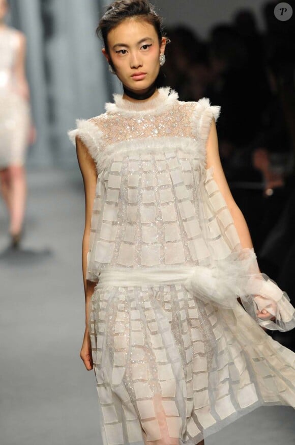 Défilé Haute-Couture Chanel printemps-été 2011 durant la Fashion Week parisienne, le 25 janvier 2011.