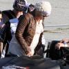 Pink accompagne son mari Carey Hart, qui participe à une course de motocross, samedi 22 janvier, à Los Angeles.