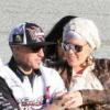 Pink accompagne son mari Carey Hart, qui participe à une course de motocross, samedi 22 janvier, à Los Angeles.