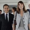 Carla Bruni et Nicolas Sarkozy arrivent à Point-a-Pitre, le 8 janvier 2011