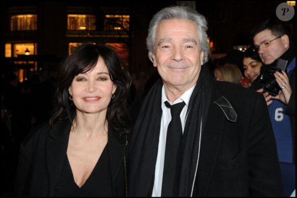 Pierre Arditi et Evelyne Bouix à la cérémonie des Globes de Cristal, le 7 février 2011, à Paris.