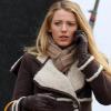 Blake Lively sur le tournage de Gossip Girl à NY le 7 février 2011