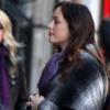 Leighton Meester sur le tournage de la série Gossip Girl à Manhattan le 7 février 2011