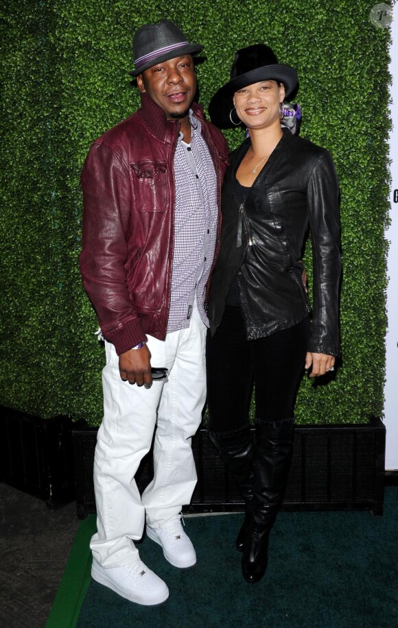 Bobby Brown et Alicia Etheridge au concert de charité des Black Eyed Peas, à The Music Box, à Los Angeles, le 10 février 2011