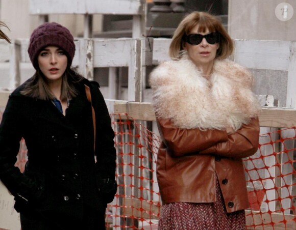Anna Wintour et sa fille Bee Shaffer dans les rues de Soho à New York, le 11 février 2011