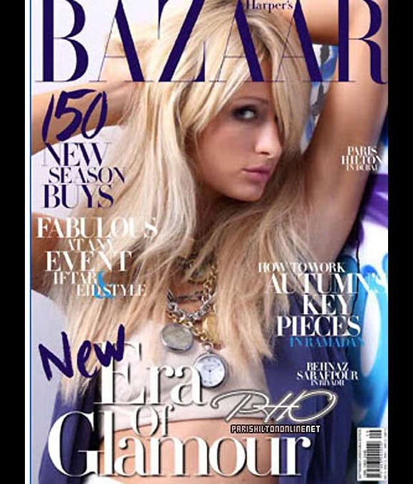 Paris Hilton fête ses 30 ans le 17 février 2011. Couverture du magazine Harper's Bazaar, novembre 2009.