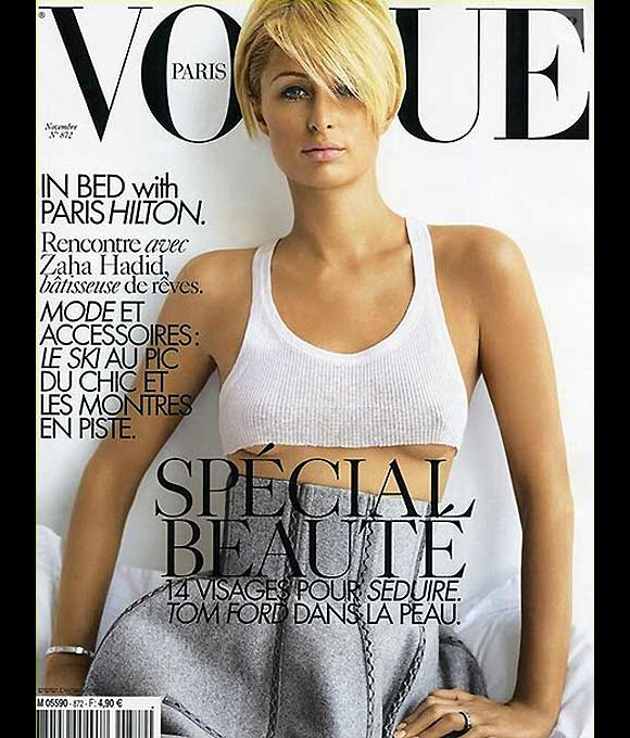 Paris Hilton fête ses 30 ans le 17 février 2011. Couverture du magazine Vogue, novembre 2006.