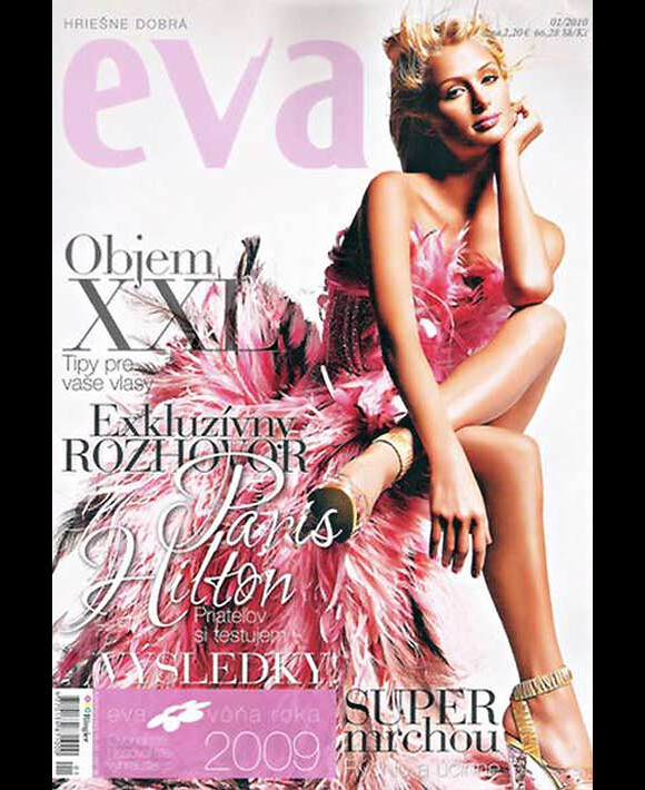 Paris Hilton fête ses 30 ans le 17 février 2011. Couverture du magazine Eva, janvier 2010.