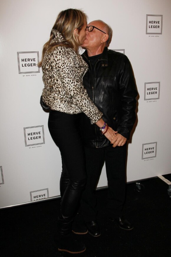 Max Azria et sa femme Lubov au défilé Hervé Leger by Max Azria durant la Fashion Week de New York, le 15 février 2011.