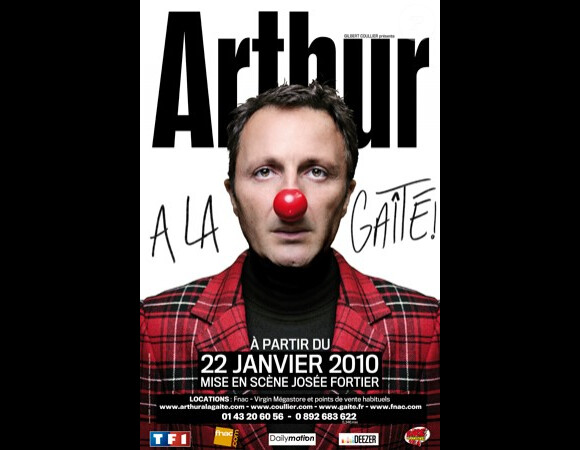 L'affiche du troisième spectacle d'Arthur avec lequel il est en tournée en ce moment. 