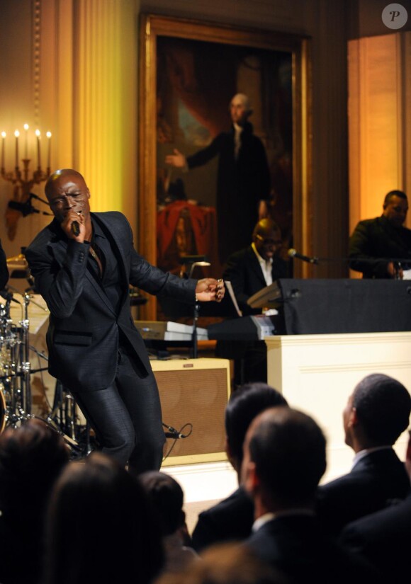 Seal lors du 52e anniversaire de la Motown à la Maison Blanche le 24 février 2011