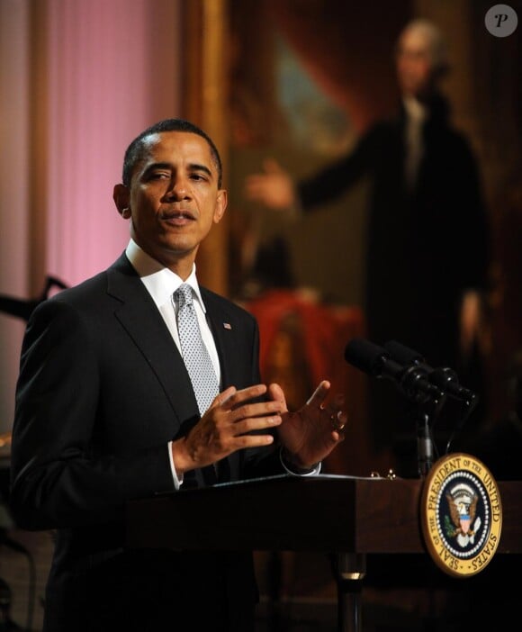 Barack Obama lors du 52e anniversaire de la Motown à la Maison Blanche le 24 février 2011