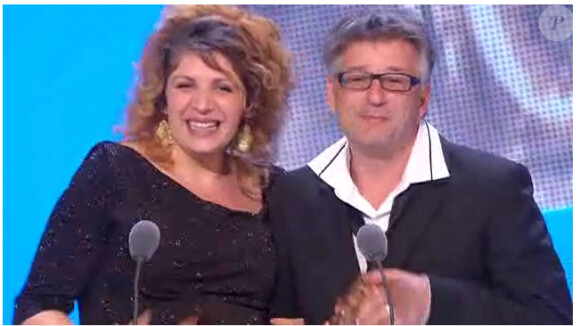 Baya Kasmi et Michel Leclerc, scénaristes du film Le Nom des Gens, sont récompensés du César du Meilleur scénario original, lors de la 36e nuit des César, vendredi 25 février 2011.