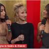 Le casting du film Tout ce qui brille (Leïla Bekhti, Audrey Lamy et Géraldine Nakache), au micro de Canal+, sur le tapis rouge de la 36e nuit des César, vendredi 25 février.