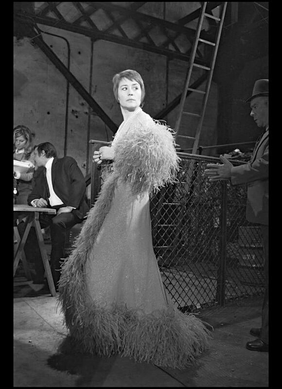 Annie Girardot sur le tournage d'Elle cause plus, elle flingue, en 1972