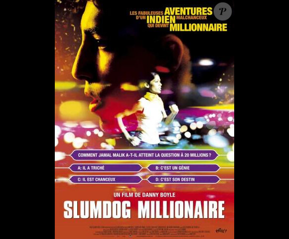 L'affiche du film Slumdog Millionaire de Danny Boyle