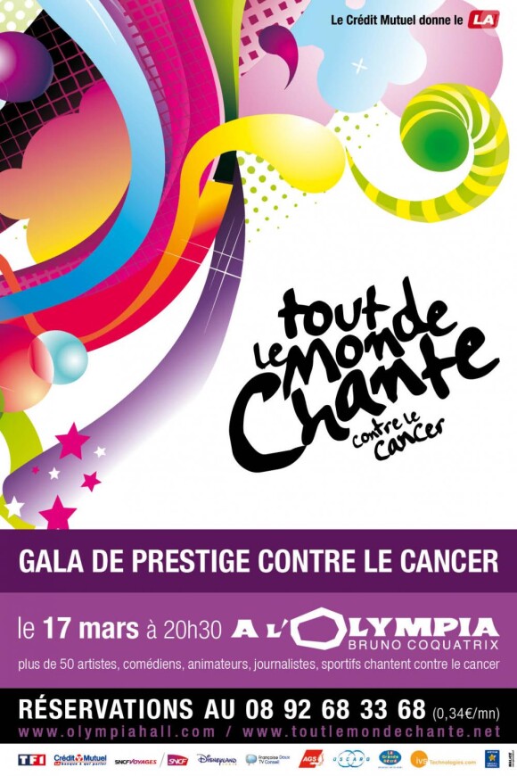 Gala Tout le monde chante contre le cancer, à l'Olympia, le 17 mars 2011