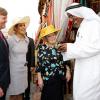 La reine Beatrix, accompagnée de son fils le prince héritier Willem-Alexander et son épouse la très preppy princesse Maxima, en visite d'Etat au Qatar en mars 2011 (le 9).