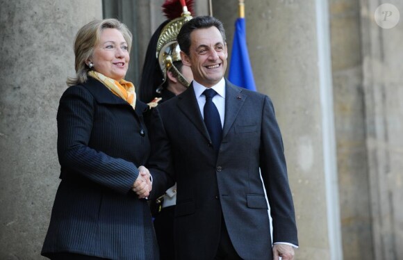Nicolas Sarkozy accueille Hillary Clinton à l'Elysée le 14 mars 2011