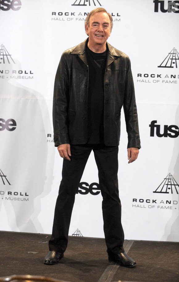 La cérémonie d'intronisation des nouveaux membres intégrés au Rock and Roll Hall of Fame, le 14 mars 2011, a notamment été marquée par la performance horrifique - évidemment - d'Alice Cooper. Photo : Neil Diamond.