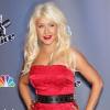 Christina Aguilera lors de la conférence de presse pour l'émission The Voice aux studios de Los Angeles