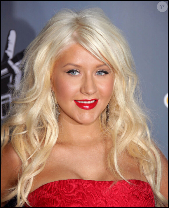 Christina Aguilera lors de la conférence de presse pour l'émission The Voice aux studios de Los Angeles