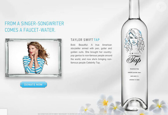 Taylor Swift pour Unicef et Tap Water