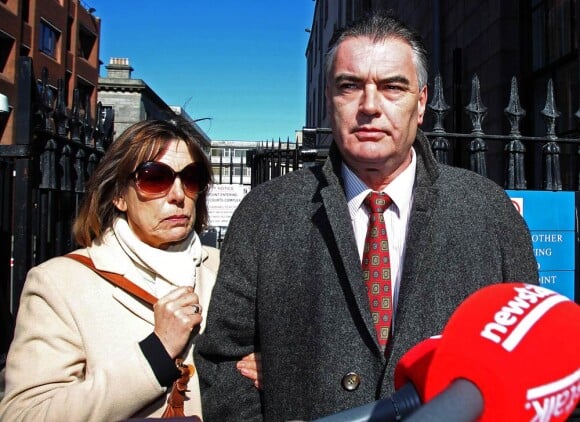 Ian Bailey, le suspect numéro un dans le meurtre de Sophie Toscan du Plantier, à la sortie de l'audience pour son extradition à la Haute Cour de Dublin, le 18 mars 2011.