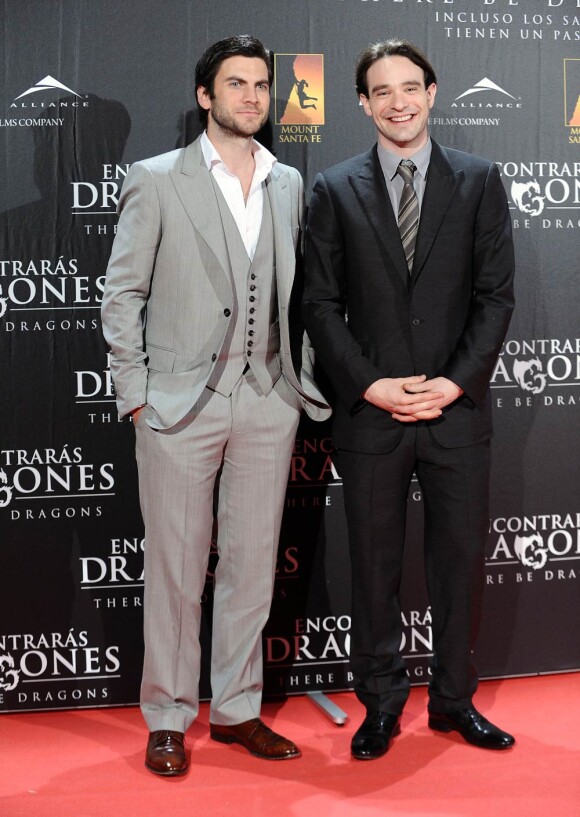 Wes Bentley et Charlie Cox à l'occasion de l'avant-première de There be Dragons au Capitol Cinema de Madrid, le 23 mars 2011.