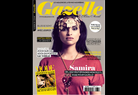 Samira, ex-prétendante de Giuseppe, en Une du magazine Gazelle