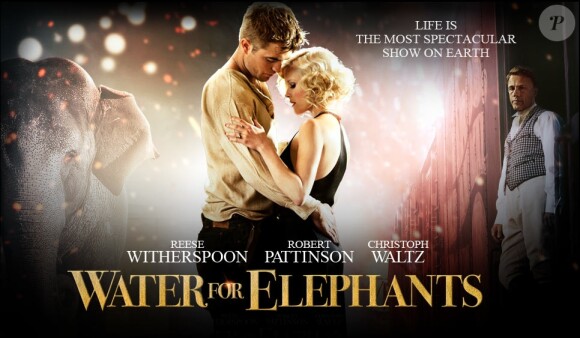 Reese Witherspoon et Robert Pattinson sur l'affiche de Water for Elephants
