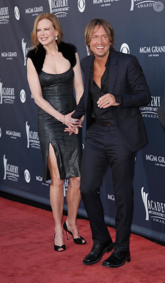 Nicole Kidman et son mari Keith Urban aux 46e Academy of Country Music Awards à Las Vegas le 3 avril 2011