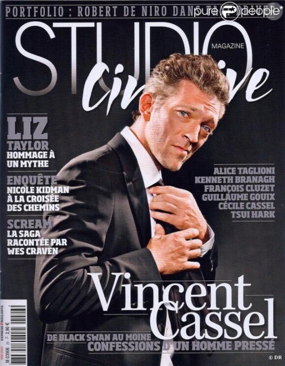 Vincent Cassel est en couverture du Studio CinéLive du mois de mai 2011